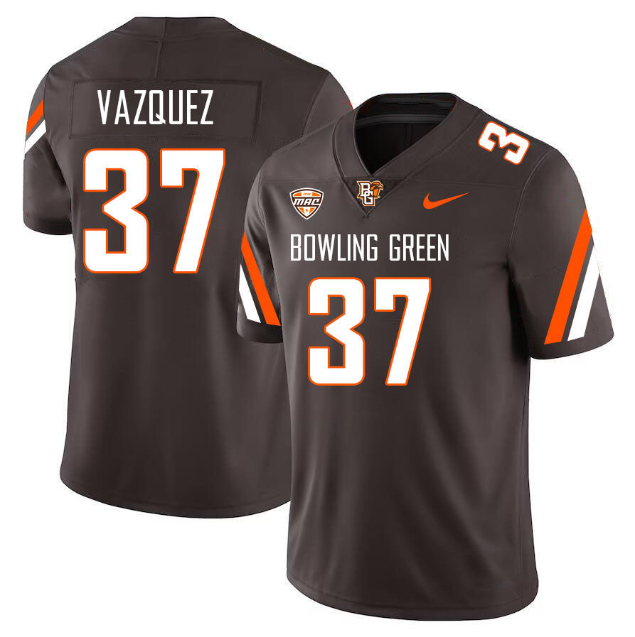 Bowling Green Falcons #37 Victor Vazquez College Football Jerseys Stitched Sale-Brown